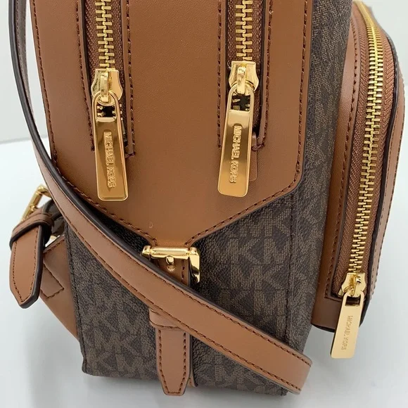 MICHAEL KORS JAYCEE MEDIUM BACKPACK BROWN SIGNATURE COLOR